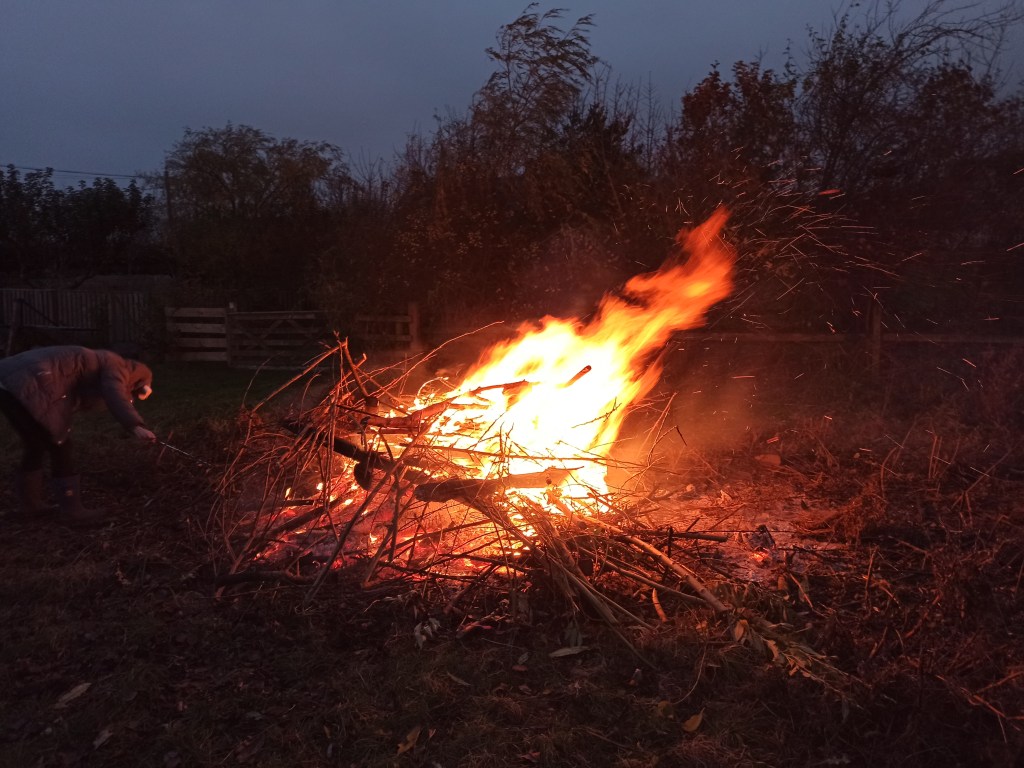 A bonfire reflection